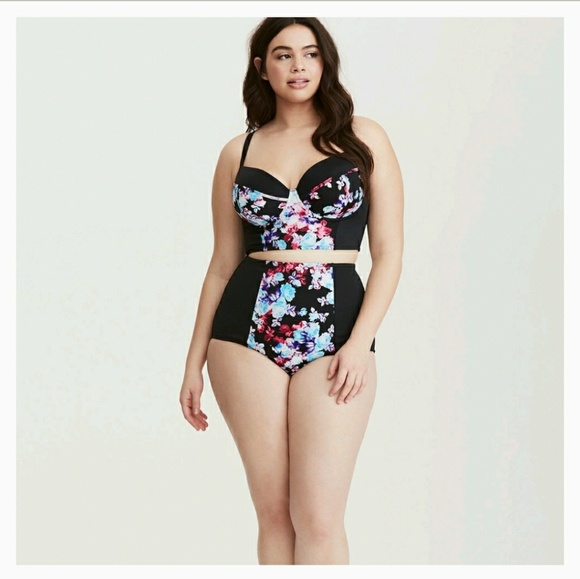 torrid Other - Torrid floral colorblock bikini swimsuit 4x xxxxl